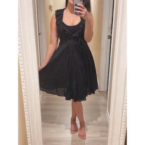 Black wraparound dress